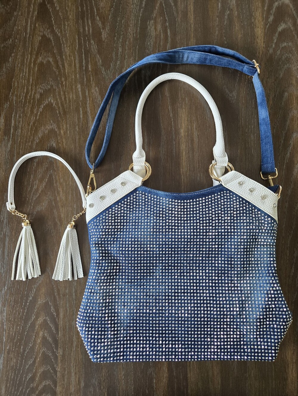 🧿 Manocchio Blue Denim Handbag